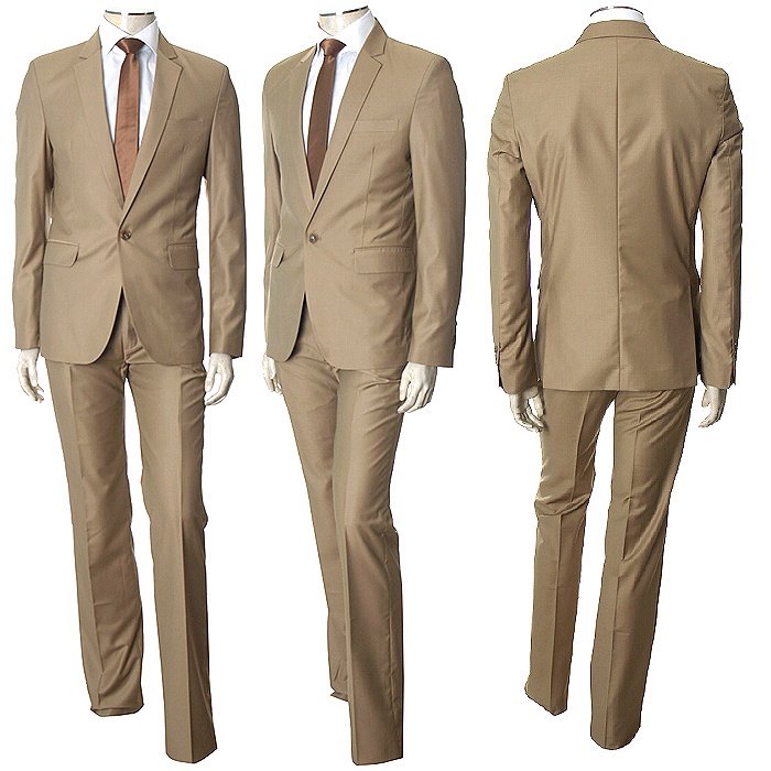 Men\'s SS 1 Button Slim Suit -A004  Made in Korea